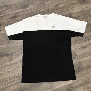 Vintage Flamingo Shirt Mens Large Black White Las Vegas Casino Colorblock Tee